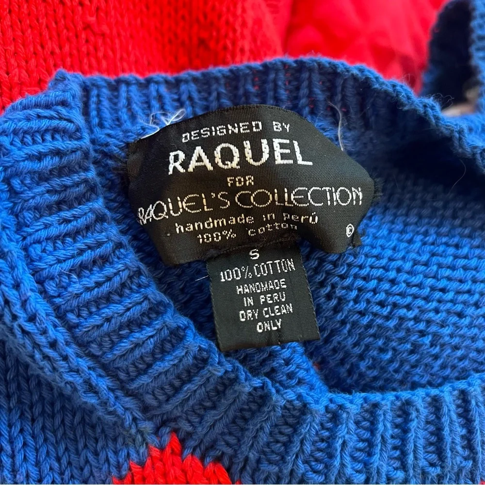 Vintage 90s Raquel Collection Peru Santa Balloon Christmas Sweater Womens M